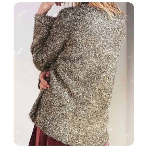 Urban Outfitters Silence + Noise Metallic Tinsel Pullover Sweater sz M/L - Picture 4 of 10